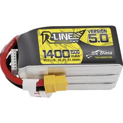 Tattu TA-RL-150C-1400-6S1P akupack Li-Pol (modelářství), 22.2 V, 1400 mAh, články 6, 150 C, blok, XT60