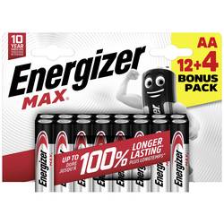 Energizer Max tužková baterie AA alkalicko-manganová, 1.5 V, 16 ks