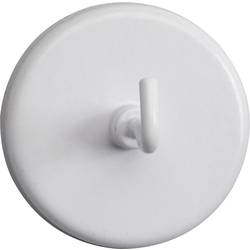 Maul magnet (Ø x v) 47 mm x 36 mm kulatý, s hákem bílá 5 ks 6159002