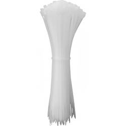 Quadrios 24CA337, 24CA337, stahovací pásky, 4 mm, 450 mm, bílá, odolná vůči UV záření, 100 ks