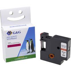 páska do štítkovače G&G BB-D-G-D1-45017 kompatibilní náhradní DYMO 45017 Barva pásky: červená Barva písma: černá 12 mm 7 m