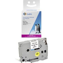 páska do štítkovače G&G BB-B-G-251 kompatibilní náhradní Brother TZe-251 Barva pásky: bílá Barva písma: černá 24 mm 8 m