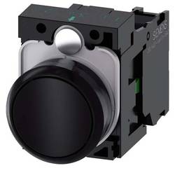 Siemens 3SU11000AB101BA0 3SU1100-0AB10-1BA0 tlačítko plastový přední prstenec, plochý hmatník černá 1 ks