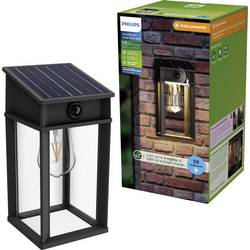 Philips LED Geri 929004632601 venkovní solární nástěnné osvětlení 3.2 W teplá bílá černá