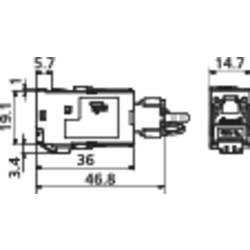 Metz Connect 130B11-E RJ45 vestavný modul E-Dat CAT 6A 1 ks