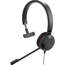 Jabra Evolve 20 Sluchátka On Ear kabelová, 4993-823-369, mono, černá, Potlačení hluku, Redukce šumu mikrofonu