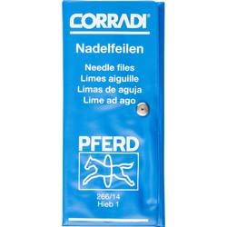 PFERD TOOLS 12313062 Sada jehlových pilníků CORRADI švýcarské síto 1 v PVC svinovací brašně Délka 140 mm 1 ks