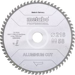 Metabo ALUMINIUM CUT PROFESSIONAL 628443000 pilový kotouč 216 x 30 x 1.8 mm Počet zubů (na palec): 58 1 ks