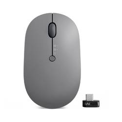 Lenovo Go Wireless Multi Device optická drátová myš, bezdrátový, 3 tlačítko, 2400 dpi, šedá