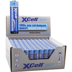 XCell mikrotužková baterie AAA alkalicko-manganová 1.5 V 100 ks
