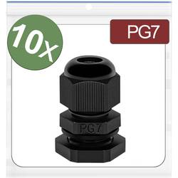 Quadrios 24CA378 kabelová průchodka, 24CA378, od 3.5 mm, do 6 mm, PG7, 10 ks