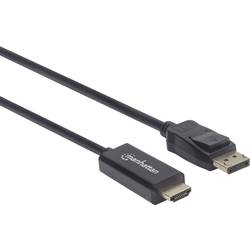 Manhattan DisplayPort / HDMI kabelový adaptér Konektor DisplayPort, Zástrčka HDMI-A 1.00 m černá 152662 Kabel DisplayPort
