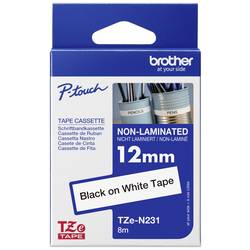 popisovací páska se vzorem Brother TZe, TZ TZe-N231 plast Barva pásky: bílá Barva písma:černá 12 mm 8 m