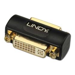 LINDY 41233 DVI adaptér [1x DVI zásuvka 24+5pólová - 1x DVI zásuvka 24+5pólová] černá