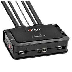 LINDY Lindy 42344. Tipo di porte tastiera: USB, Tipo porta mouse: USB, Tipo porta vide přepínač KVM DisplayPort myš, klávesnice 4096 x 2160 Pixel