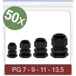 Quadrios 24CA389 kabelová průchodka, 24CA389, od 3.5 mm, do 12 mm, PG7, PG9, PG11, PG13.5, 50 ks