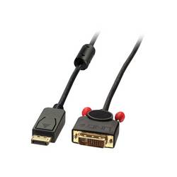 LINDY DisplayPort adaptér [1x zástrčka DisplayPort - 1x DVI-D zástrčka ] 41489 0.5 m