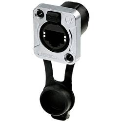 Rean AV RJ45 průchozí vestavná zásuvka, IP65, poniklované D pouzdro RRE8F-Z-000-1 zásuvka, rovná 1 ks