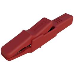 SKS Hirschmann AK 2 B rt bezpečnostní krokosvorka, konektor 4 mm, CAT II 300 V, červená