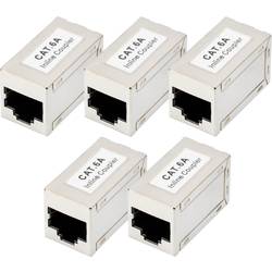 Digitus DN-93905-5 pouzdro spojky RJ45 Počet pólů 8 stříbrná 5 ks