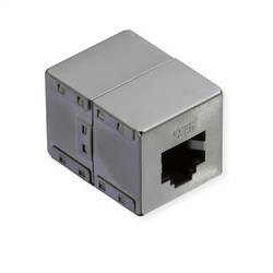 Value spojka RJ45 RJ45 adaptér CAT 6 60 m stříbrná (metalíza)