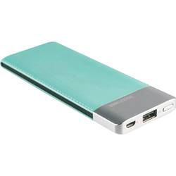 RealPower PB-5500 powerbanka Li-Pol, 5500 mAh, stříbrná, zelená