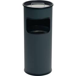 Durable METALL rund 333058 popelník s popelníkem, 17 l, ocelový plech, (Ø x v) 260 mm x 620 mm, antracitová, 1 ks