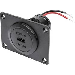 ProCar Vestavný napájecí USB-C konektor. PD/QC 60 W + MONTÁŽNÍ KLÍČ Bez LED 12 V, 24 V