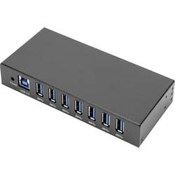 Digitus DA-70258-1 7 portů USB 3.0-hub pro průmyslové použití, kovový ukazatel, se stavovými LED, pro vnitřní a vnější použití, lze ovládat prostřednictvím PC,