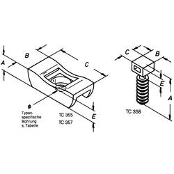 Helukabel TC 357 úchytka šroubovací 91047-25 UV stabilní, tepelně stabilní černá 25 ks