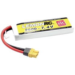 LemonRC 15722 akupack Li-Pol (modelářství), 7.4 V, 2600 mAh, články 2, 35 C, Softcase, XT60