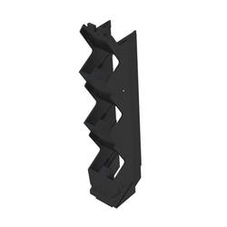 Electronics housings, OMNIMATE Housing - series CH20MBlack, Side element, Width: 17,5 mm