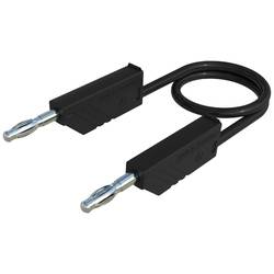 SKS Hirschmann CO MLN SIL 25/1 měřicí kabel lamelová zástrčka 4 mm lamelová zástrčka 4 mm 25.00 cm černá 1 ks
