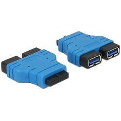 Delock USB 2.0 adaptér [1x Zásuvka USB 3.0 na desku 19pólová - 2x Zásuvka USB 3.0 A] 65670