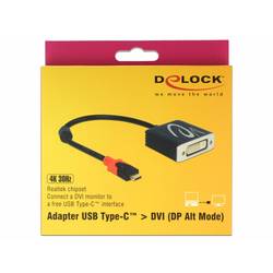 Delock USB 2.0 adaptér [1x USB-C® zástrčka - 1x DVI zásuvka 24+5pólová] 61213 0.2 m
