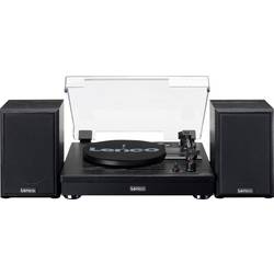 Lenco LS-101BK - Plattenspieler aus Holz mit Riemenantrieb gramofon