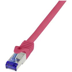 LogiLink C6A114S RJ45 CAT 6A S/FTP 20.00 m červená 1 ks