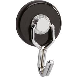 Maul magnet (Ø x v) 35 mm x 53 mm kulatý, s hákem černá, stříbrná 2 ks 6155790
