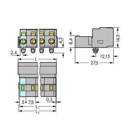 WAGO 2081 pinová lišta (standardní) 3, rozteč 7.50 mm, 731-603/018-000, 100 ks