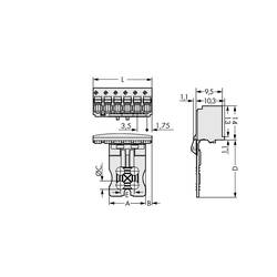 WAGO 2091 konektor do DPS 6, rozteč 3.50 mm, 2091-1106/002-1000, 50 ks