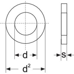 podložka 3.2 mm 7 mm ocel pozinkované 100 ks TOOLCRAFT