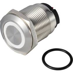 TRU COMPONENTS ONPOW6319F-10ZE/Q/W/12V/S tlačítko 36 V DC/AC 2 A 1x vyp/(zap) IP65 s aretací bílá 1 ks