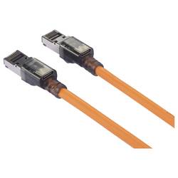 Renkforce RJ45 síťové kabely, propojovací kabely CAT 6A S/FTP 1.00 m oranžová Funkce vyhledávání portů, bez halogenů, samozhášecí 1 ks