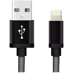 REEKIN Apple iPad/iPhone/iPod kabel [1x USB 2.0 zástrčka A - 1x dokovací zástrčka Apple Lightning] 1.00 m černá