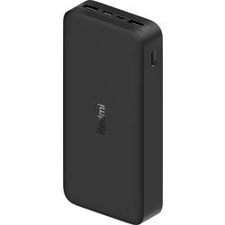 Xiaomi powerbanka Li-Pol, 20000 mAh, Dodávka energie, černá