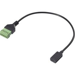 Renkforce USB-C® kabelový adaptér [1x USB-C® zásuvka - 1x Svorka] RF-6443954 30 cm PVC plášť
