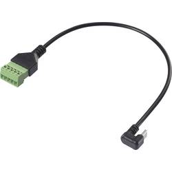 Renkforce USB-C® kabelový adaptér Zahnutá [1x USB-C® zástrčka - 1x Svorka] RF-6443970 30 cm PVC plášť