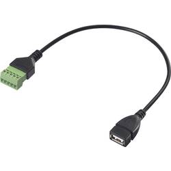 Renkforce USB 2.0 kabelový adaptér [1x USB 2.0 zásuvka A - 1x Svorka] RF-6443968 30 cm PVC plášť