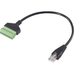 Renkforce RJ45 síťový kabelový adaptér [1x RJ45 zástrčka 8p8c - 1x Svorka] 30 cm černá