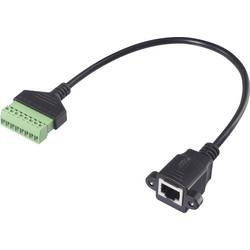 Renkforce RJ45 síťový kabelový adaptér [1x RJ45 zásuvka 8p8c - 1x Svorka] 30 cm černá